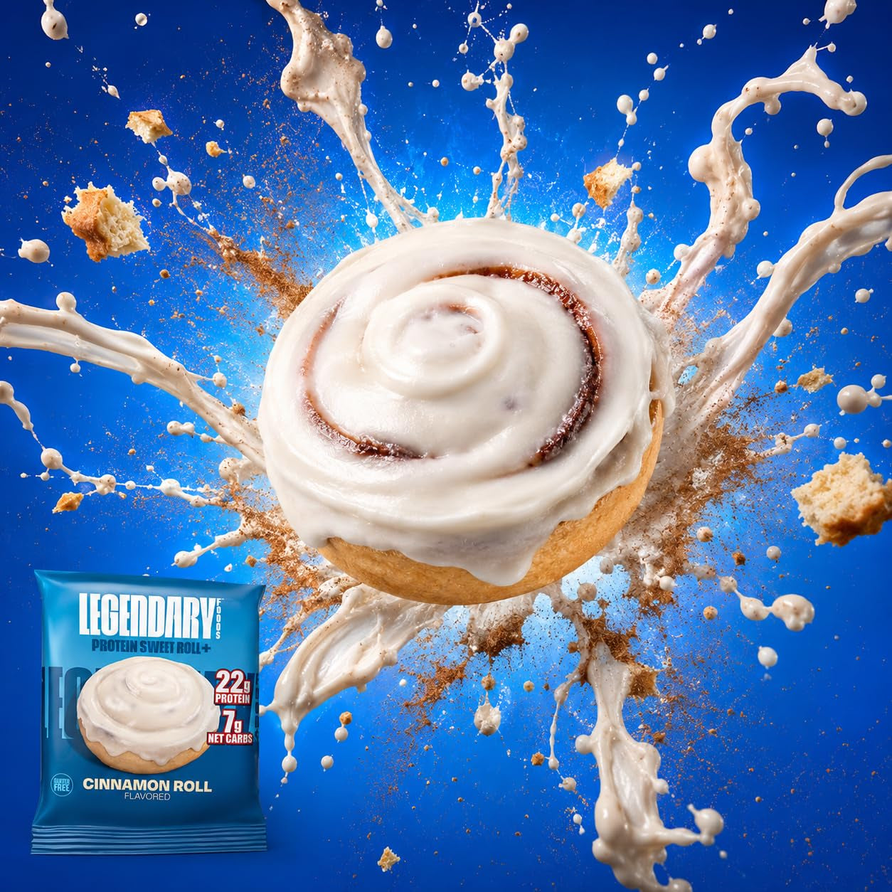 Cinnamon Roll 22G Protein Sweet Roll – Gluten-Free, Keto-Friendly – 10-Pack