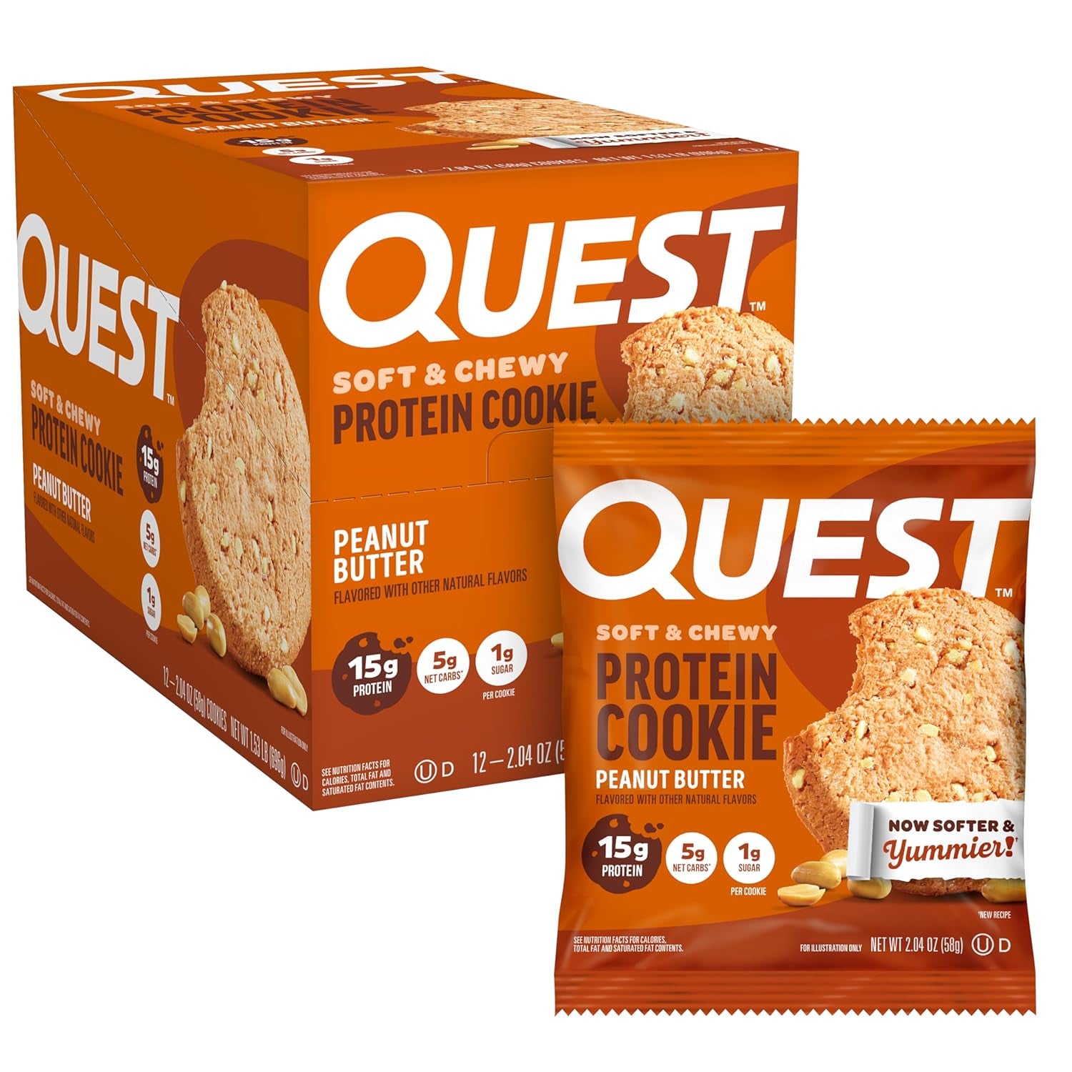 Quest Nutrition Peanut Butter Protein Cookie 12 Count