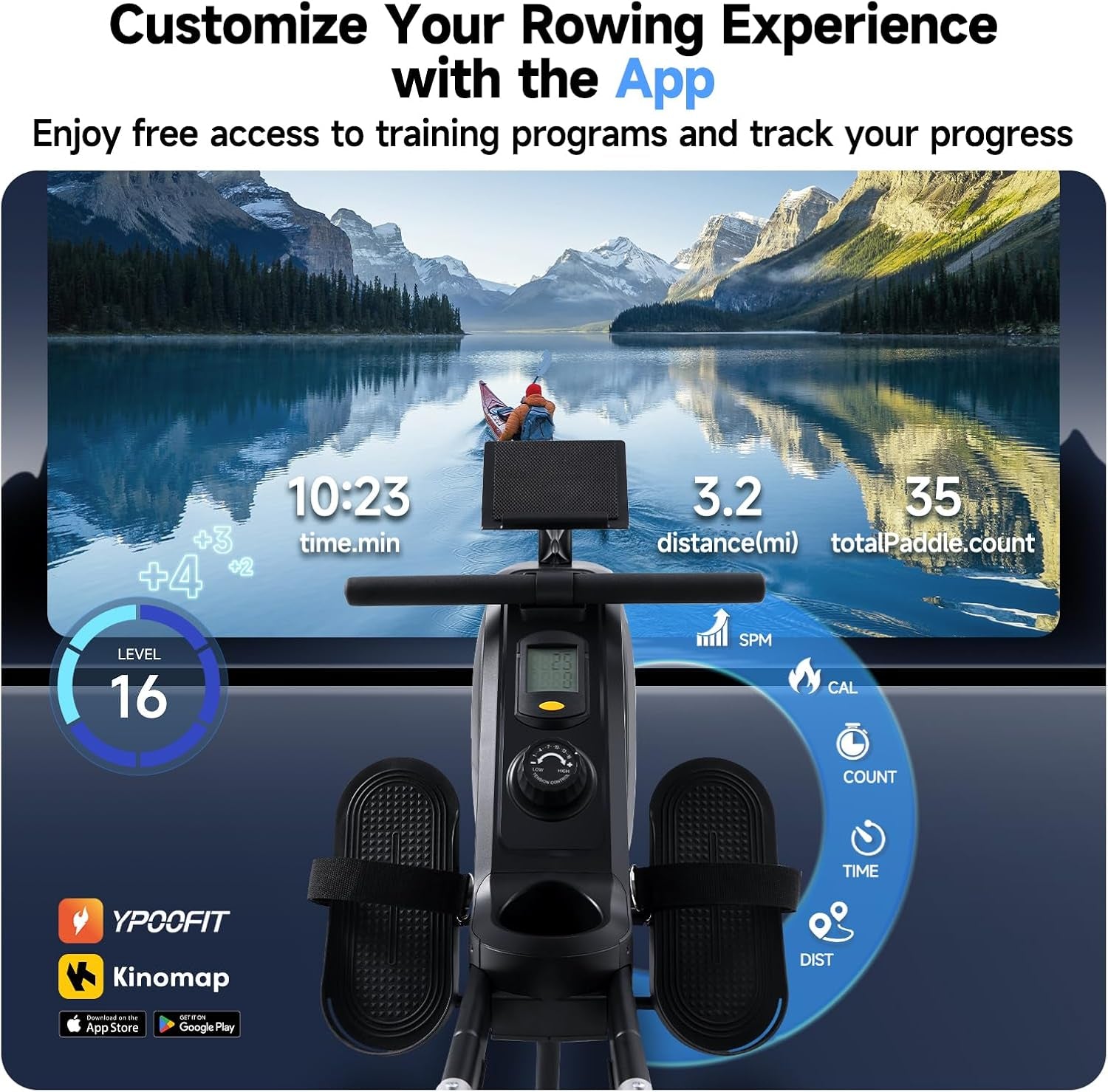 YPOO Rowing Machine for Home