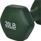 20 Pound Neoprene Dumbbell Hand Weights for Exercise
