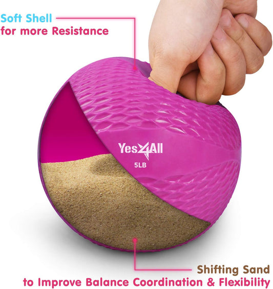 Yes4All Weighted Soft Medicine Balls for Exercise