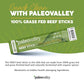 Paleovalley 100% Grass Fed Jalapeno Beef Sticks - Delicious Gluten Free Beef Snack