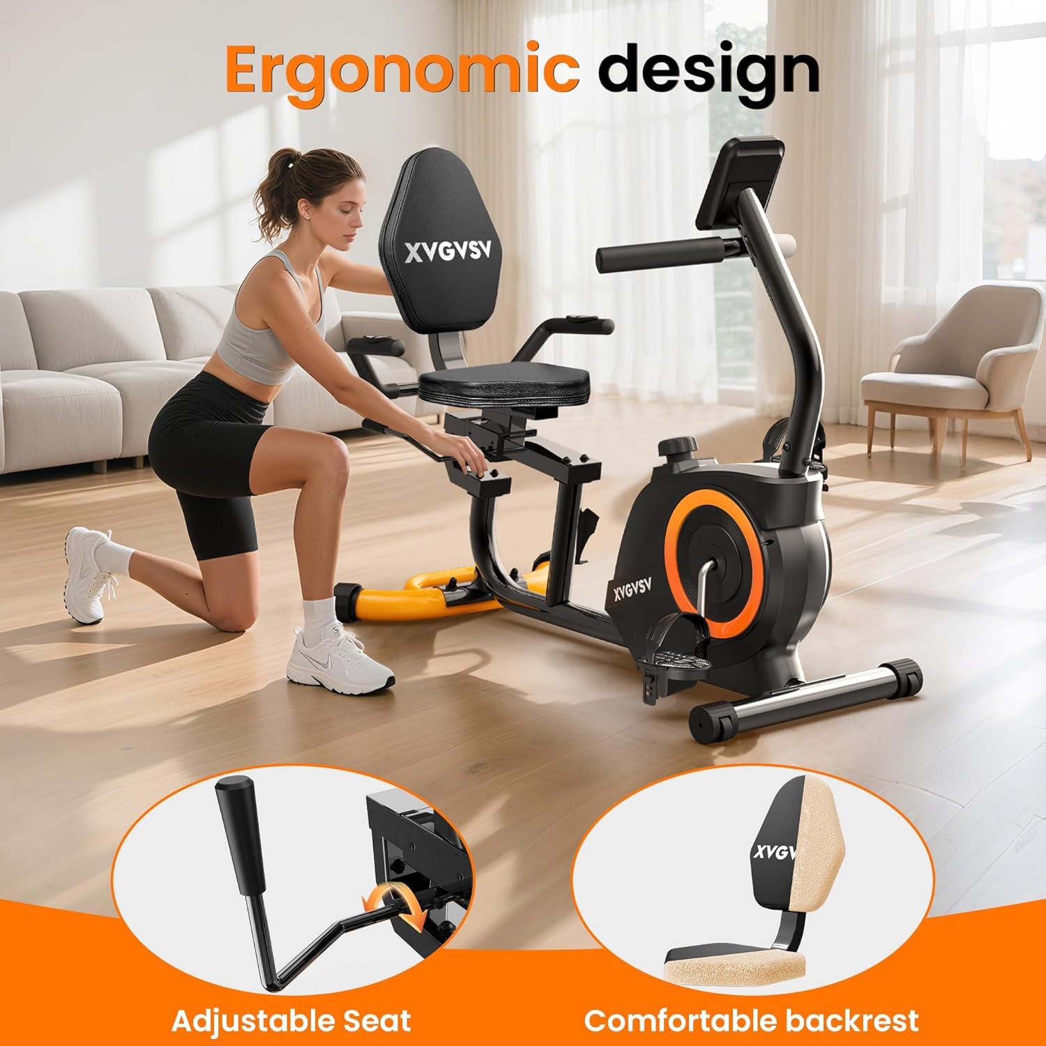 XVGVSV Recumbent Exercise Bike for Home Use