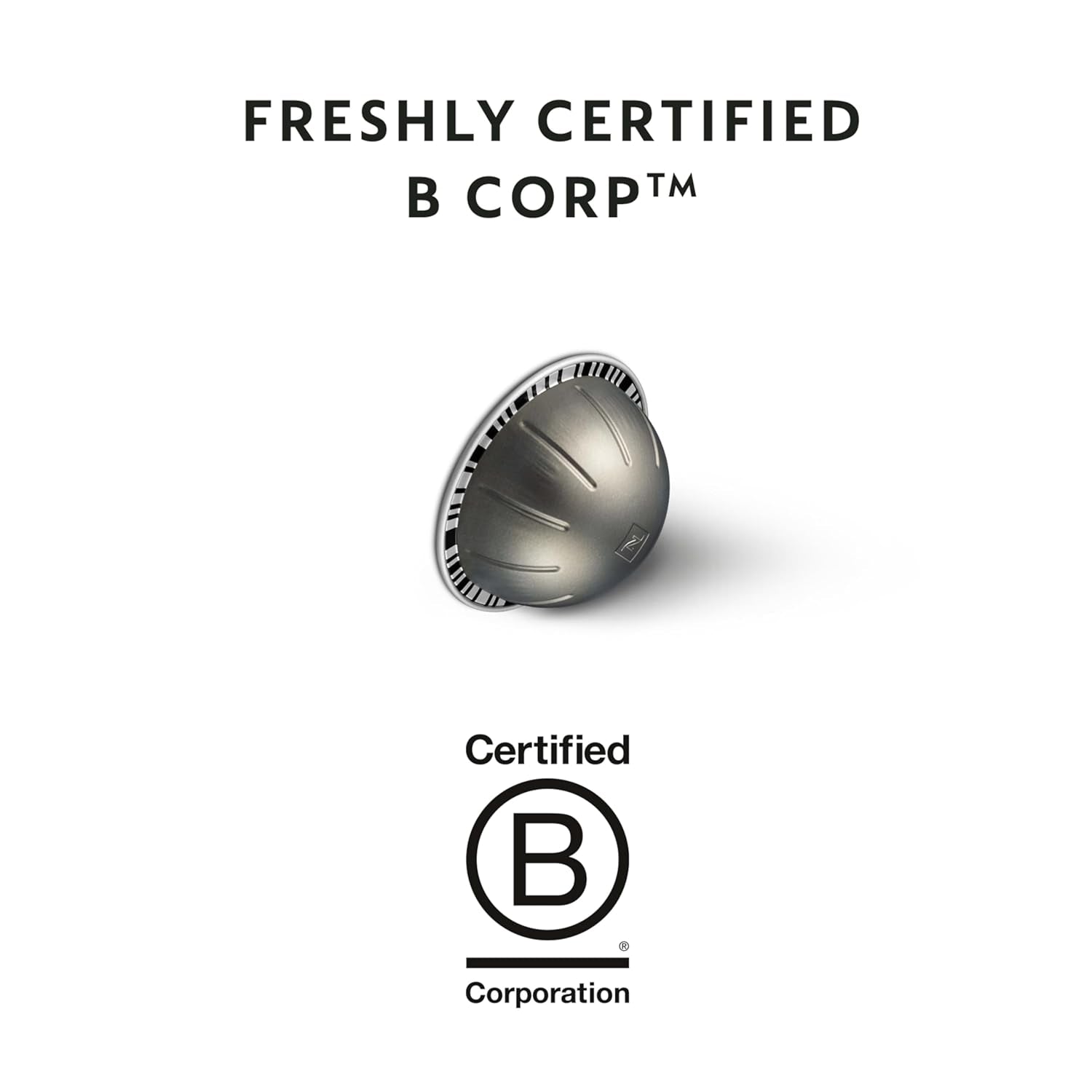 Nespresso Capsules Vertuo, Fortado Gran Lungo Americano, Dark Roast Espresso Coffee, Brews 5.0oz.