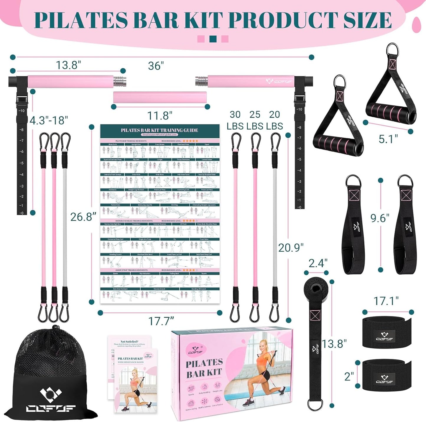 Pilates Bar Kit with Resistance Bands