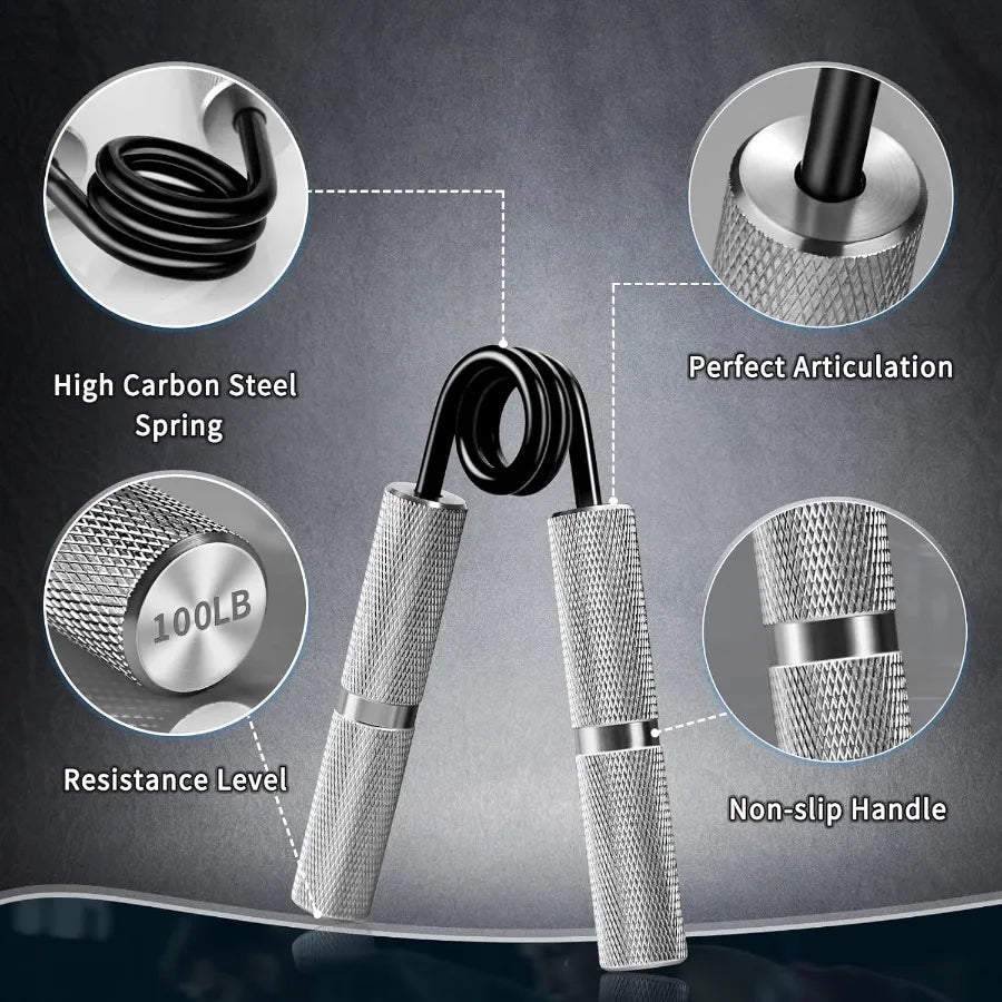 Grip Strength Trainer 4 Pack, 50Lb-200Lb