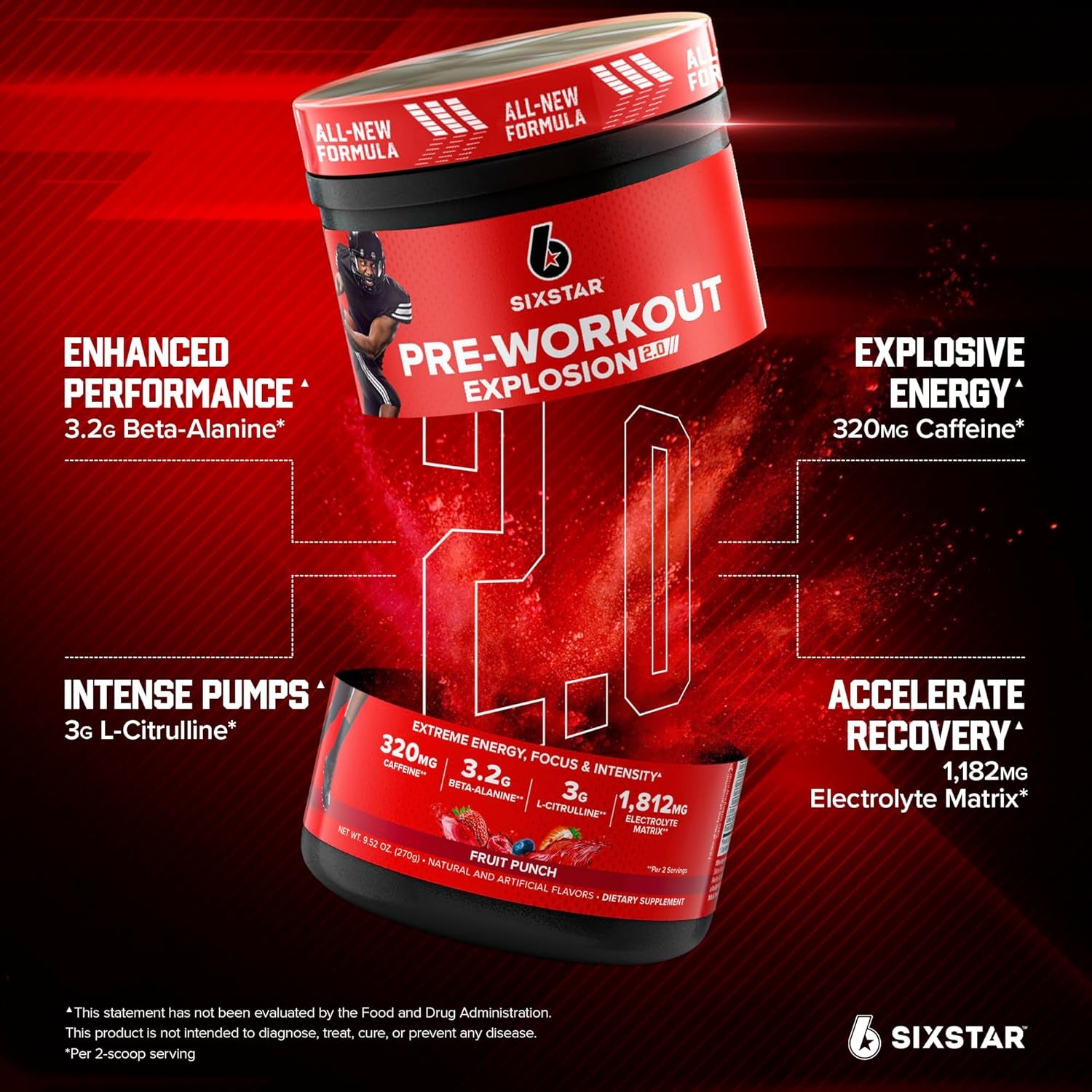 Six Star Pre-Workout Powder for Men & Women