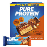 Pure Protein Chocolate Peanut Caramel Protein Bars – 20G Protein, 3G Sugar, 190 Calories (12 Count)