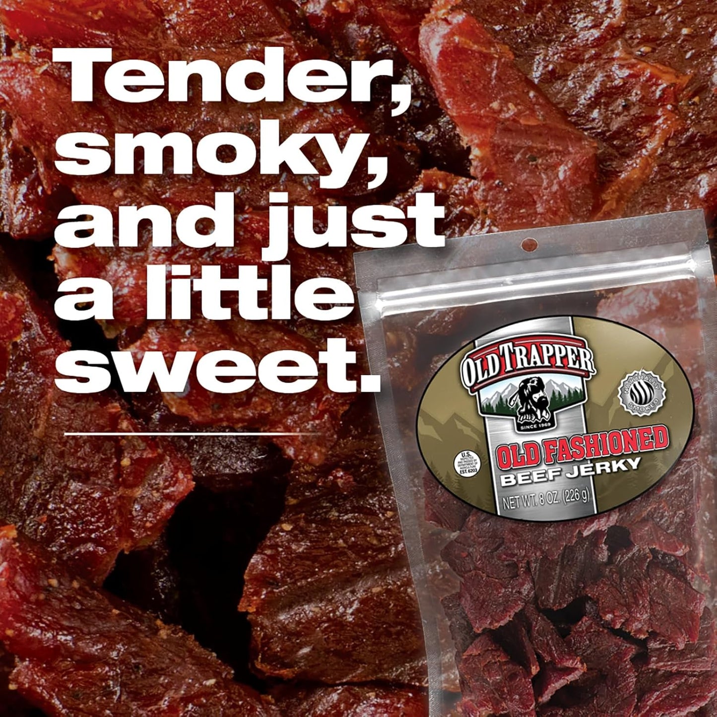 Old Trapper Beef Jerky Old-Fashioned 8 Ounce Pack
