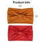 Gili 2 Pack Wide Headbands for Women Boho African Knotted Non Slip Fashion Hair Bands Yoga Running Sports Workout Gym Head Wraps Elastic Soft Cotton Cloth Turbans Bandana for Girls (Brown,Red)