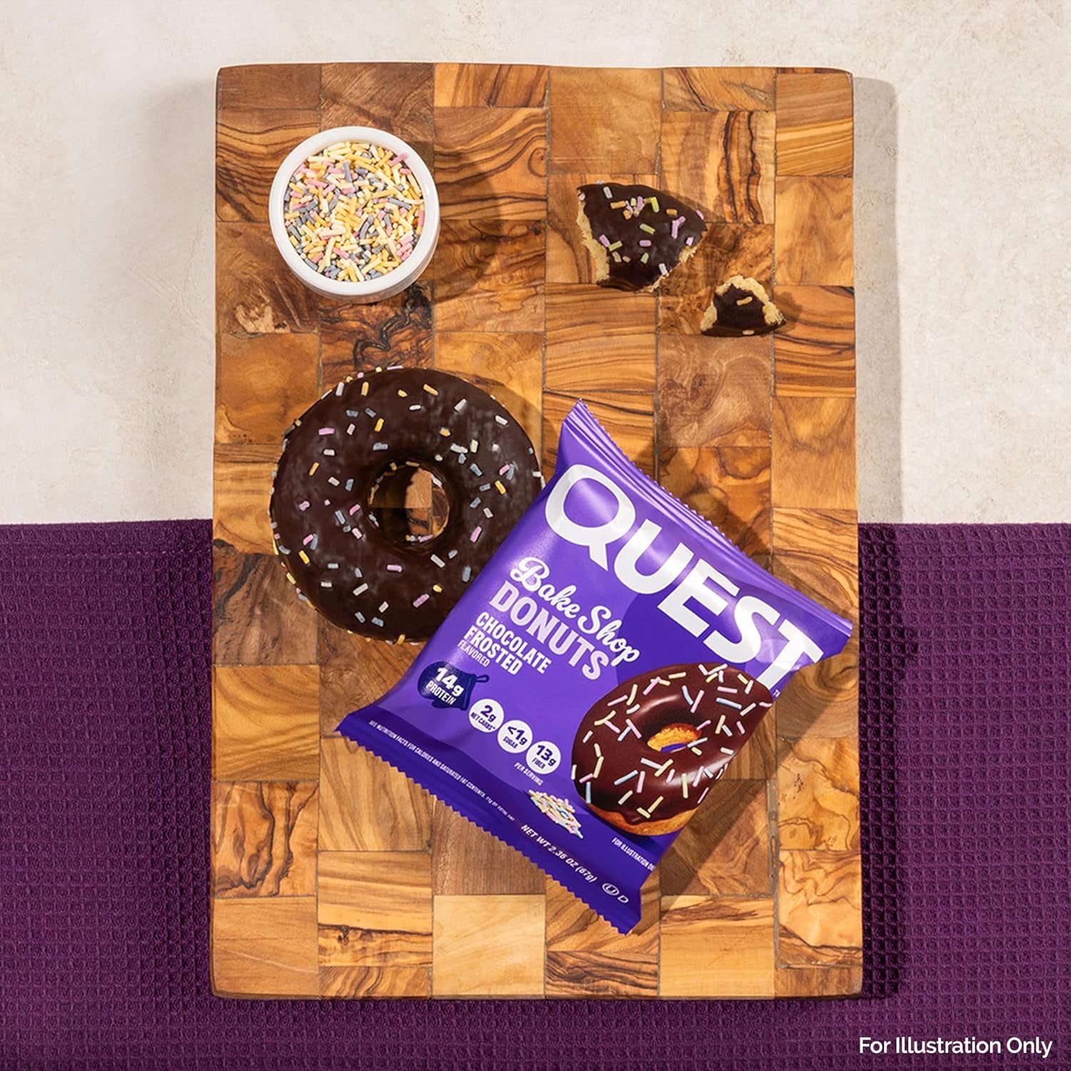 Chocolate Frosted Donuts, 14G Protein, Less than 1G Sugar, 9 Count