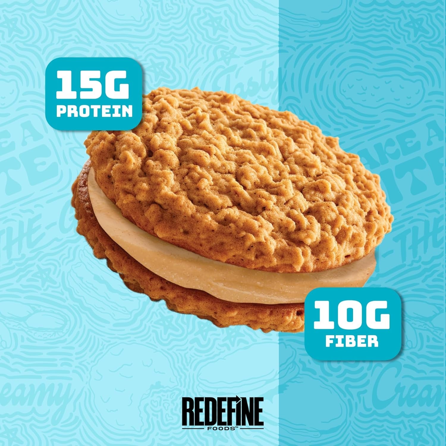 Redefine Foods Oatmeal Protein Pie, SKIPPY Peanut Butter - 8 Count