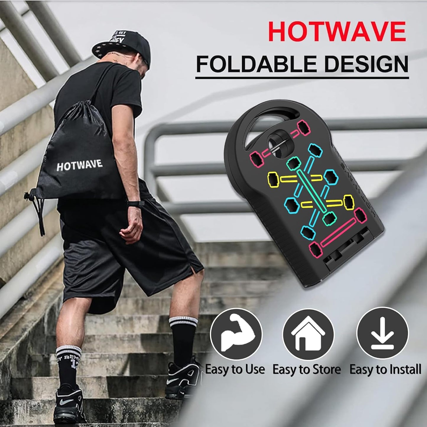 HOTWAVE Push Up Board 20 in 1