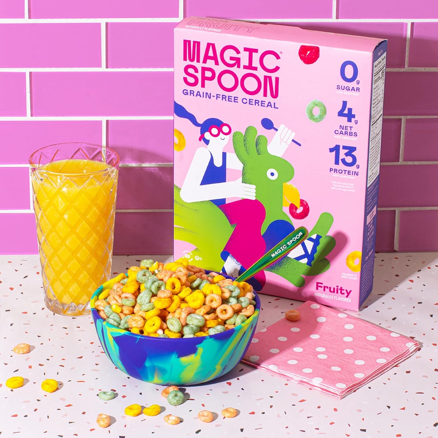 Magic Spoon Cereal - High Protein Cereals - 4 Pack, Fruity