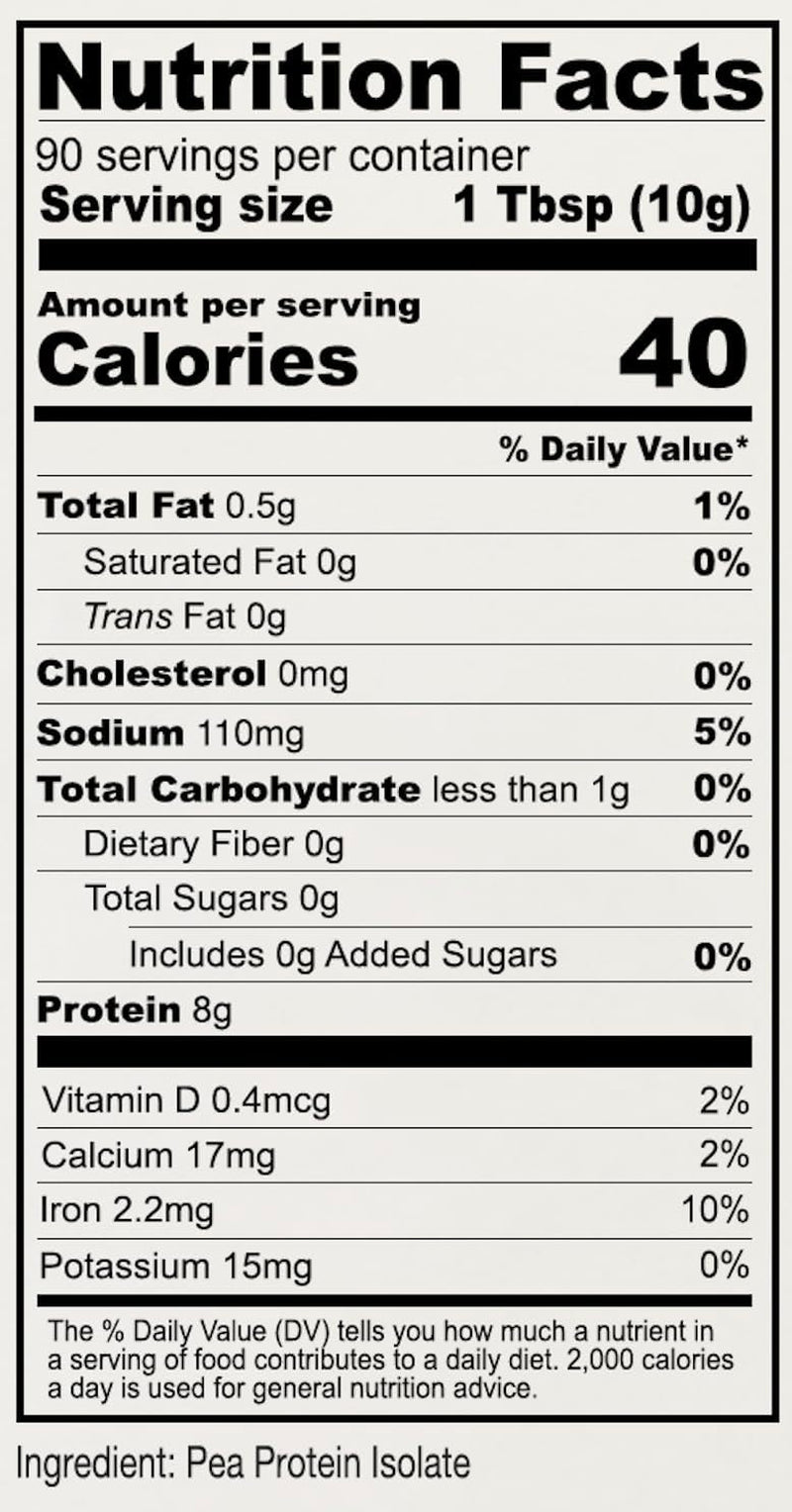 Anthony's Premium Pea Protein, 2 Lb Unflavored