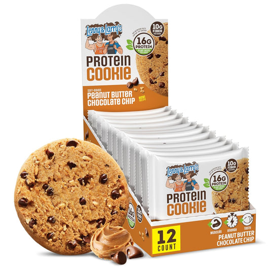 Lenny & Larry's Protein Cookie, Peanut Butter Chocolate Chip – Pack of 12