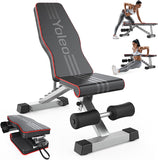 Yoleo Adjustable Weight Bench for Full Body Workout