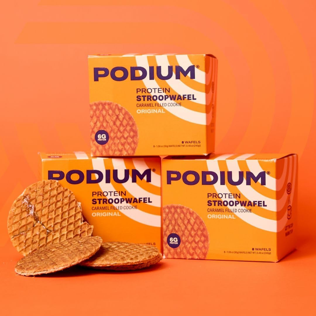 PODIUM® Protein Stroopwafel 8 Count (Caramel)