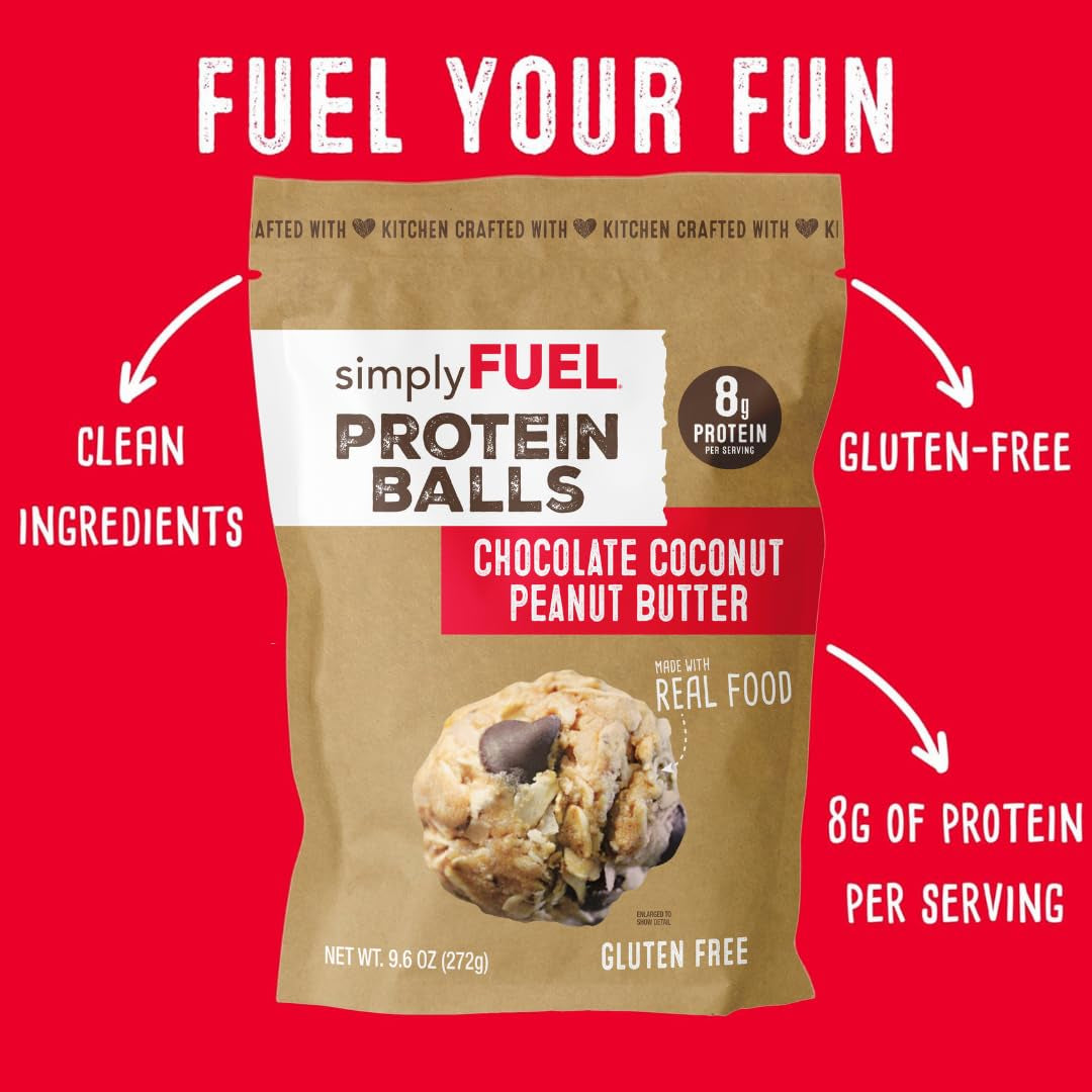 simplyFUEL Whole-Food Protein Balls (Peanut Butter Chocolate Coconut Fusion)