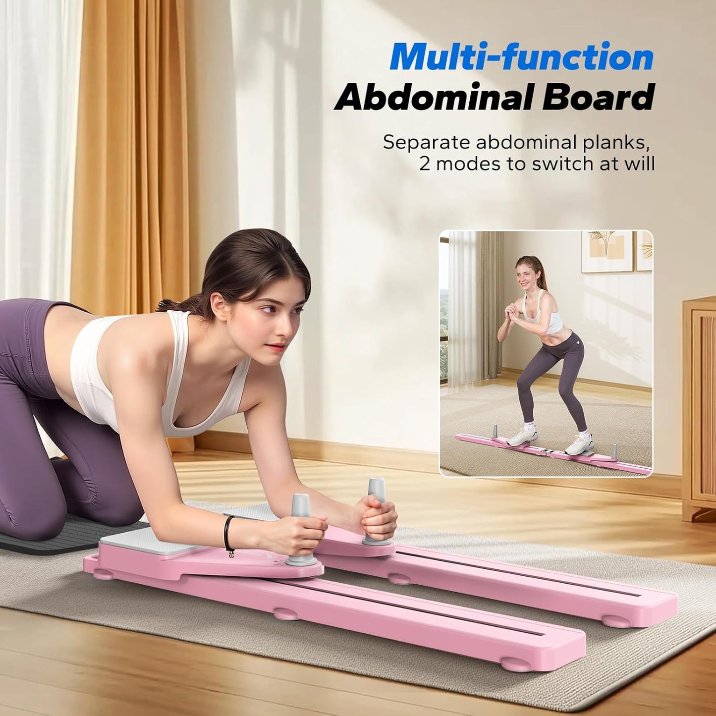 MERACH Pilates Board with Multifunctional Abdominal Plate
