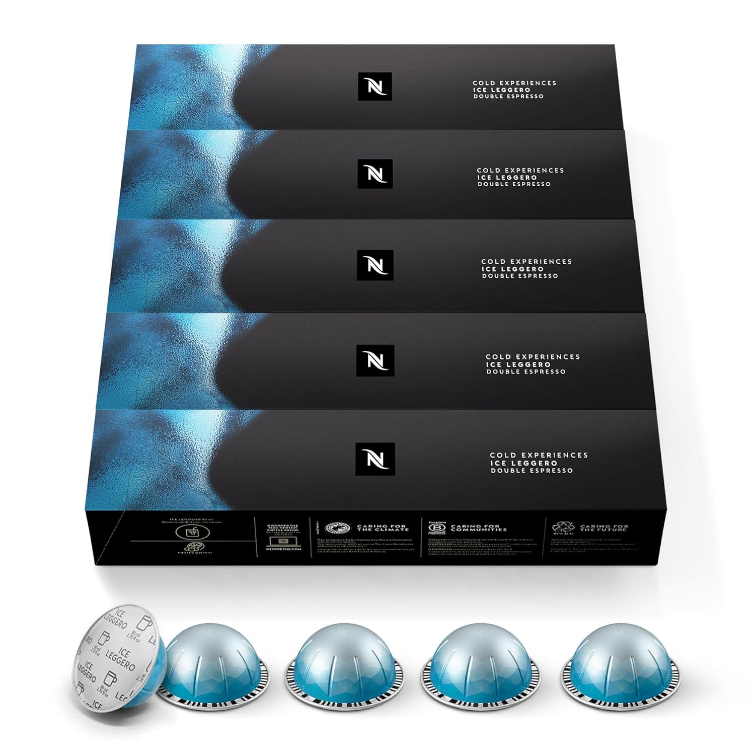 Nespresso Capsules Vertuo, Ice Leggero, Double Espresso Coffee Pods, Brews 2.7 oz.