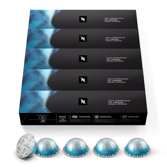 Nespresso Capsules Vertuo, Ice Leggero, Double Espresso Coffee Pods, Brews 2.7 oz.
