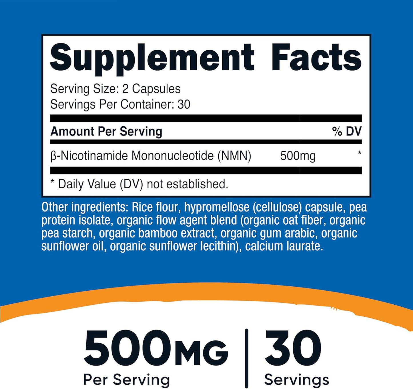 Nutricost NMN (Nicotinamide Mononucleotide) 500mg