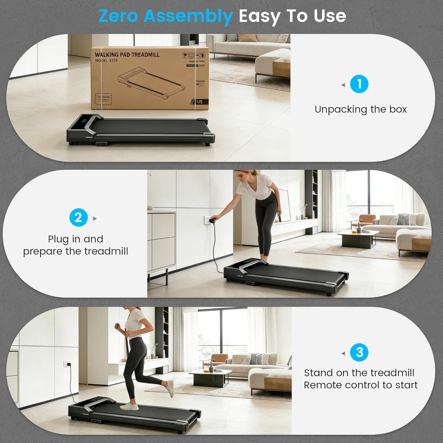 Rythkore Walking Pad Treadmill for Home