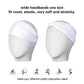 2 Pack White Wide Headbands for Women - Thick Stretchy Non Slip Fabric Sweat Bands, Soft Hair Bands for Workout, Running, Spa, Makeup & Washing Face