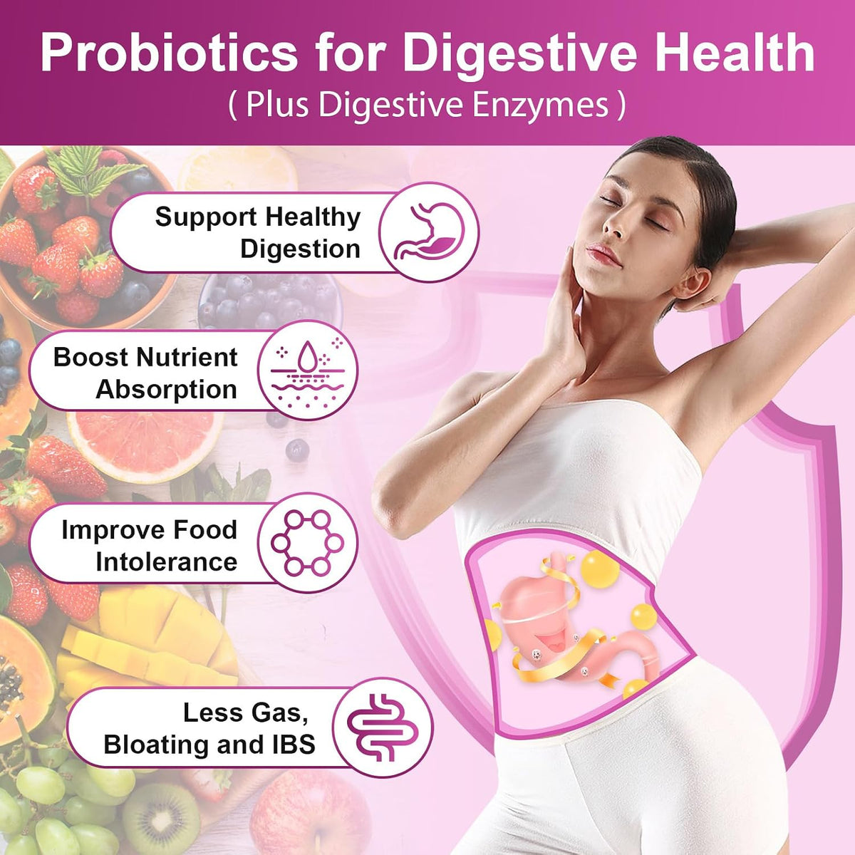 NATURE TARGET Probiotics for Women, 100 Billion CFU, 90 Veggie Capsules