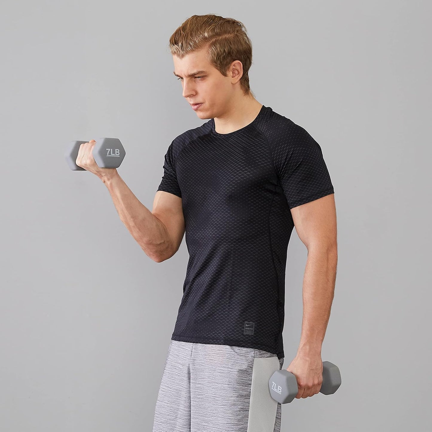 7 Pound Neoprene Dumbbell Hand Weights for Exercise