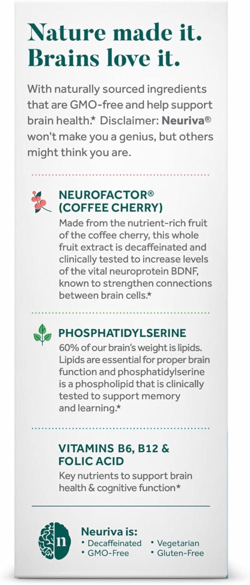 NEURIVA Plus Brain Supplement for Memory, Focus & Concentration + Cognitive Function