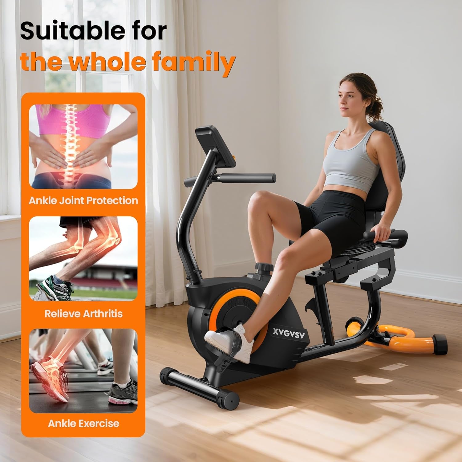 XVGVSV Recumbent Exercise Bike for Home Use