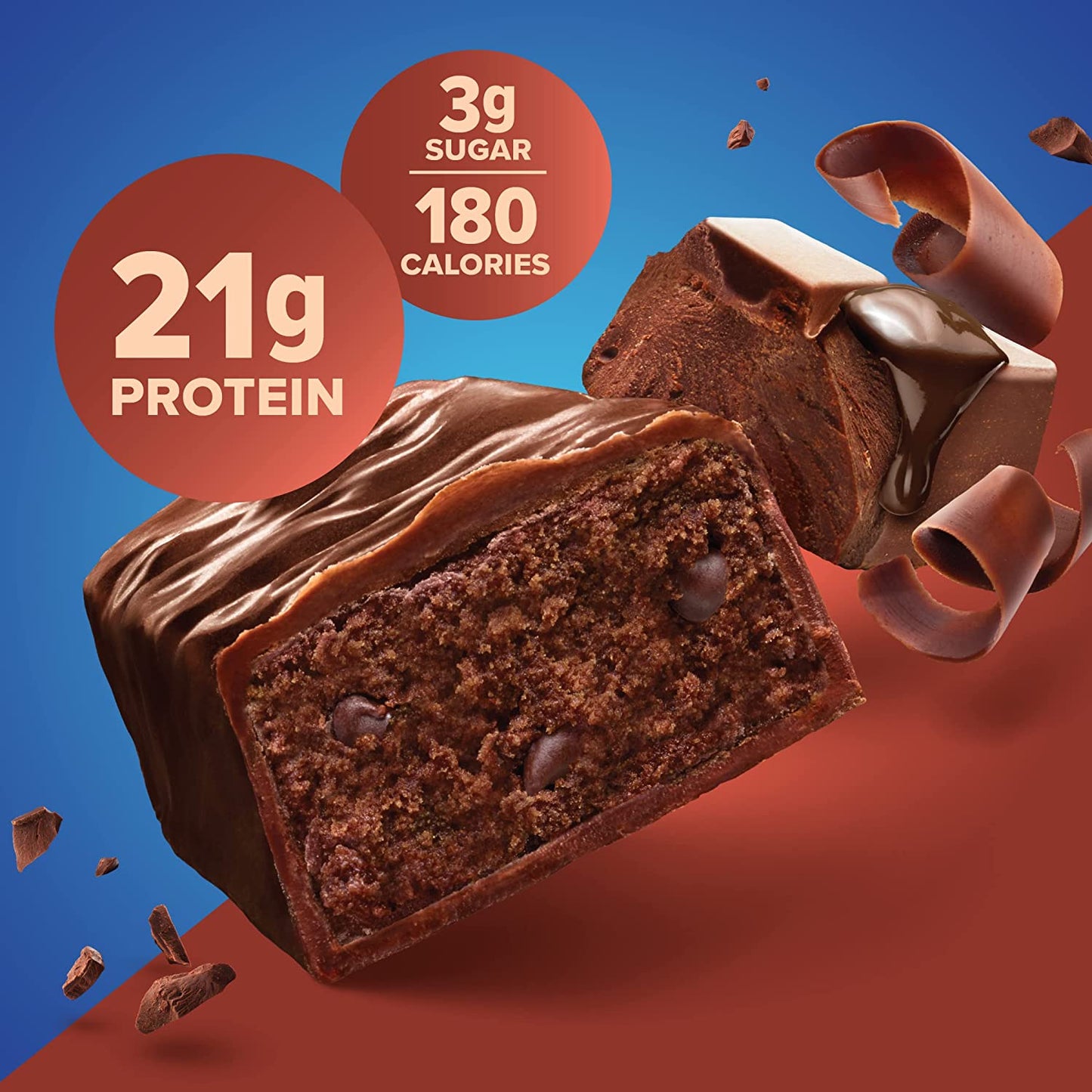 Pure Protein Chocolate Deluxe Protein Bars – 21G Protein, 3G Sugar, 190 Calories (12 Count)