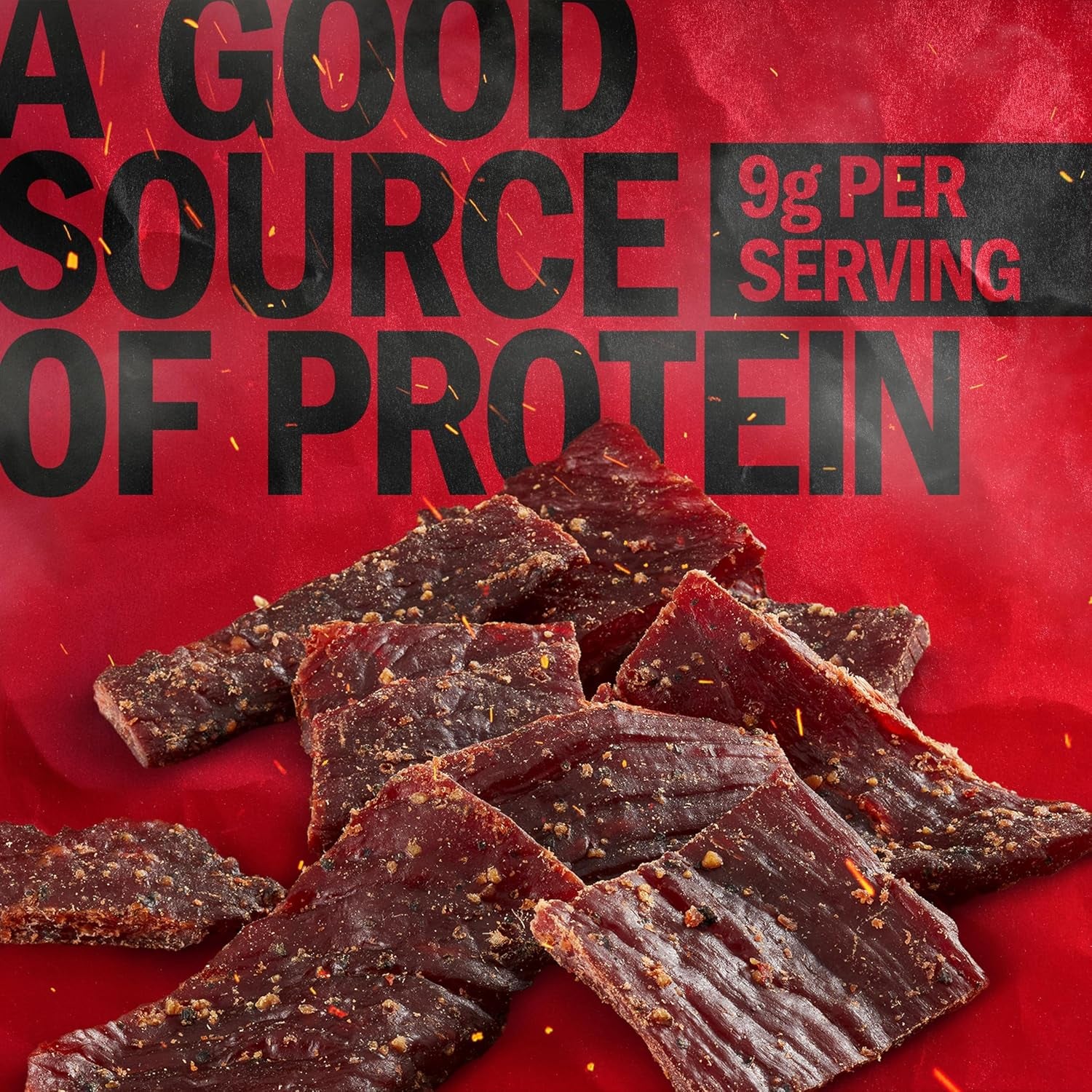 Jack Link's Beef Jerky, Peppered, Half Pounder Large Jerky Bag