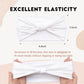 2 Pack White Wide Headbands for Women - Thick Stretchy Non Slip Fabric Sweat Bands, Soft Hair Bands for Workout, Running, Spa, Makeup & Washing Face