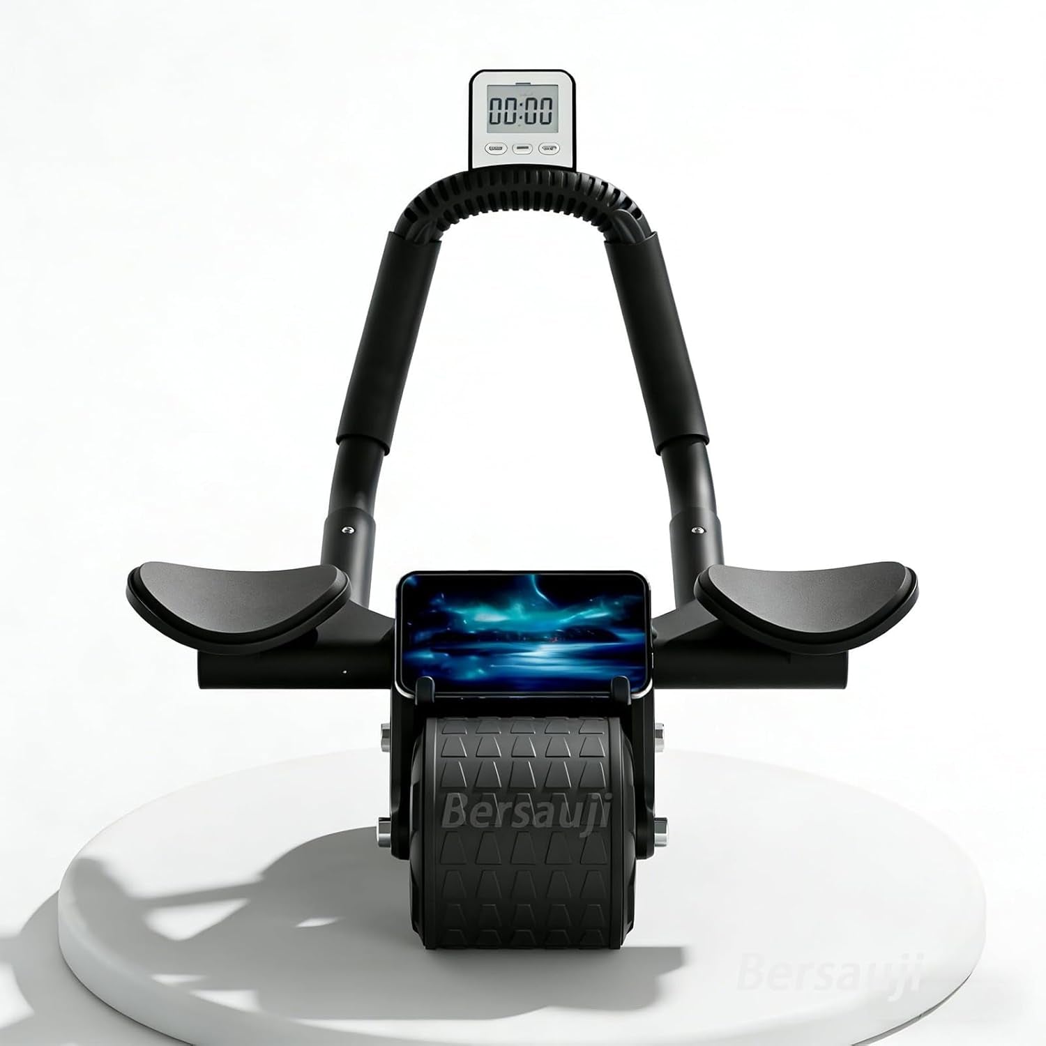 2026 New Ab Roller Wheel with Knee Mat &Timer, Automatic Rebound Abdominal Wheel, Ab Abdominal Exercise Roller with Elbow Support, Abs Workout Equipment Ab Exercise Roller for Women Men