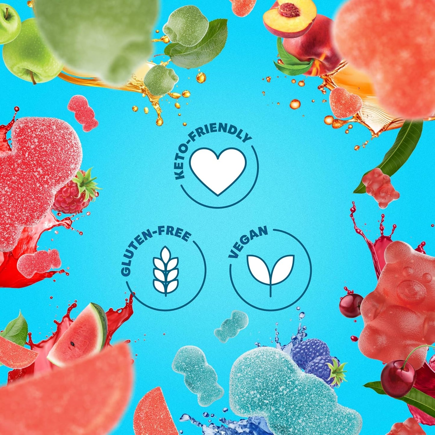 Shameless Snacks Sour Candy & Fruit Snacks - Gummy Candy Variety Pack, Keto Snacks, Sour Gummy Worms & Gummy Bears in Bulk, 3G Sugar Gluten Free Vegan for Kids & Adults