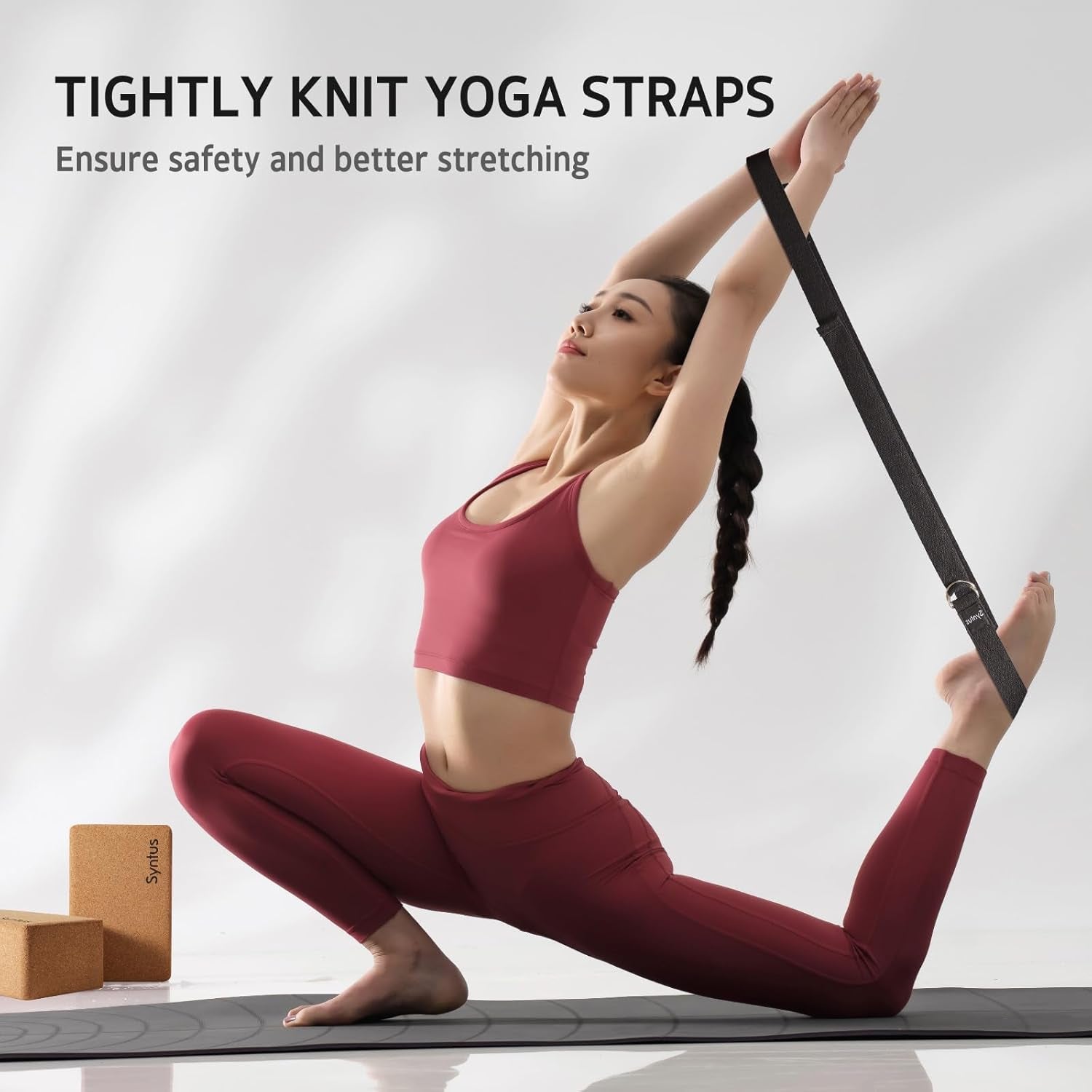 Yoga Block and Yoga Strap Set