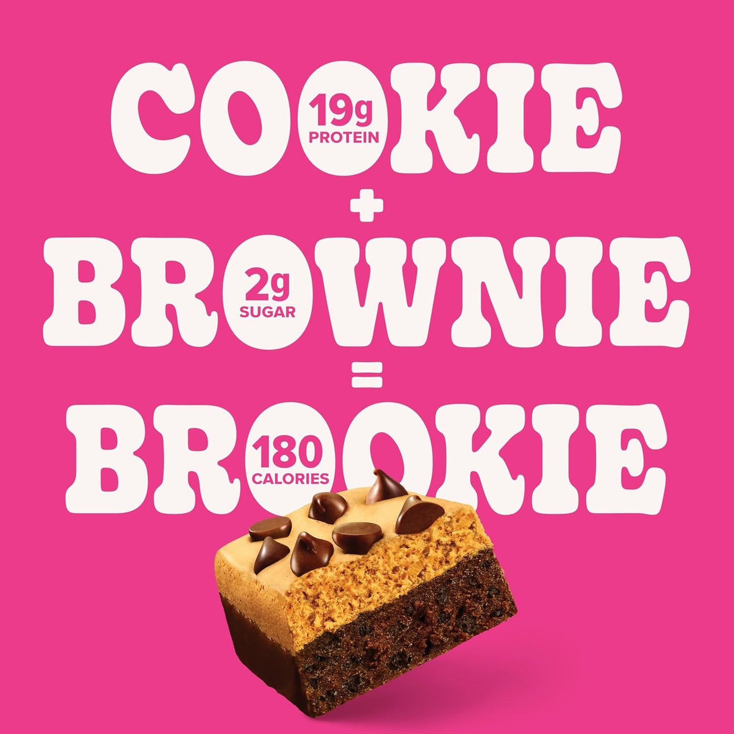 Pure Protein Brookie Protein Bars – 20G Protein, 3G Sugar, 190 Calories (12 Count)