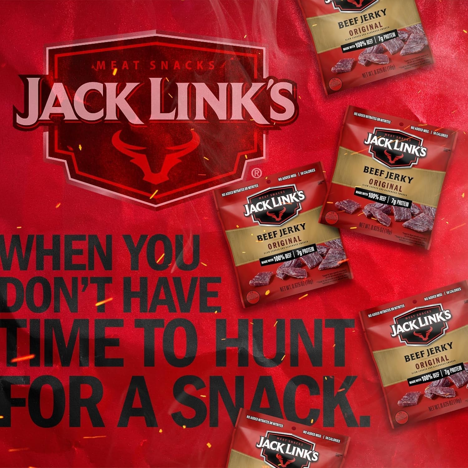 Jack Link's Beef Jerky, Original (Pack of 5)