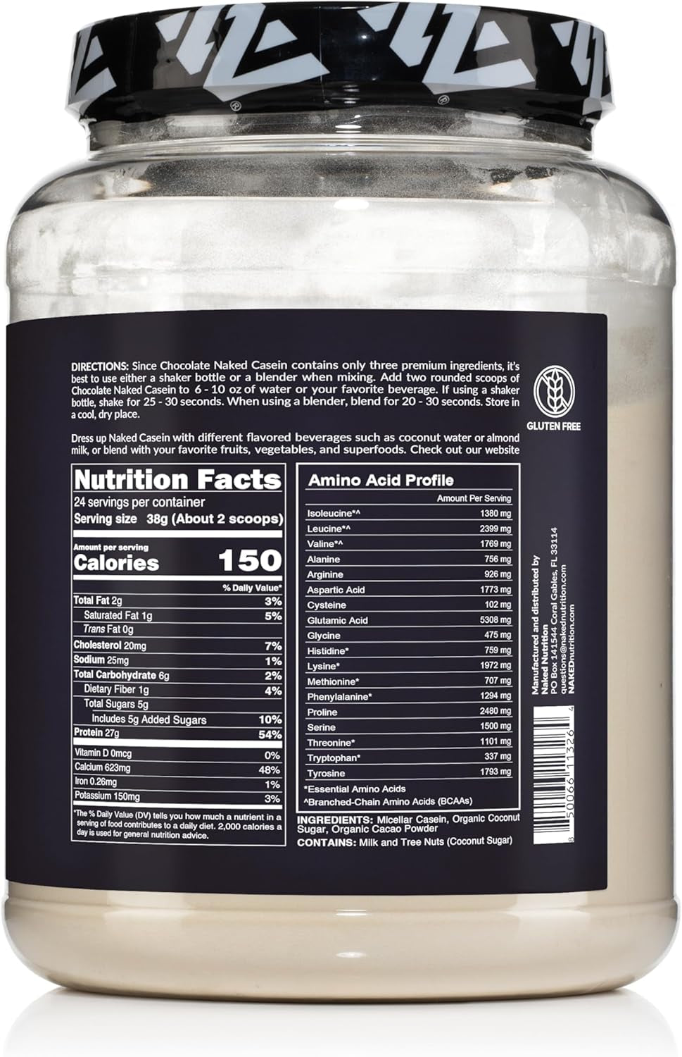 NAKED Casein - 2Lb Micellar Casein Protein
