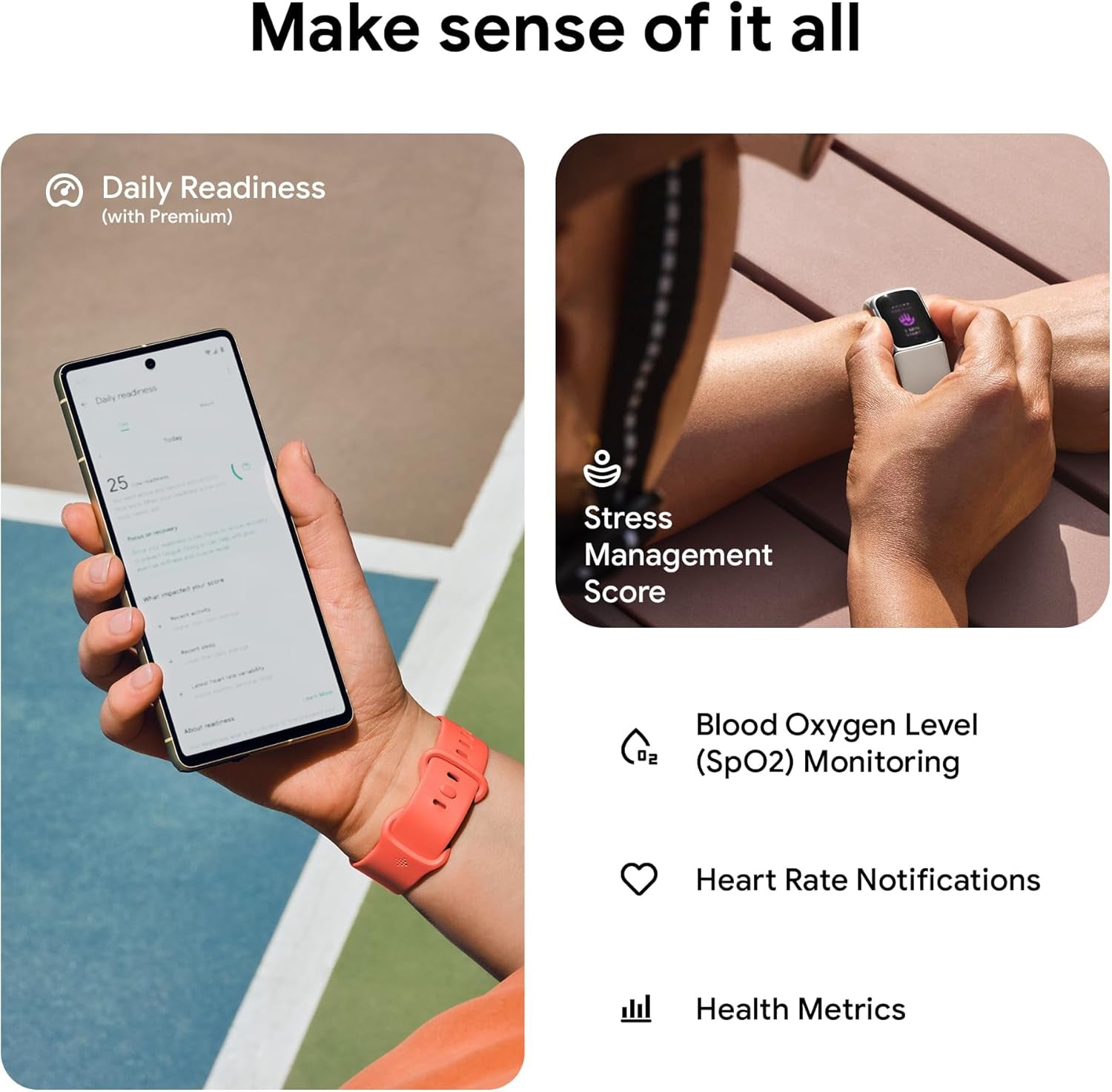 Fitbit Charge 6 Fitness Tracker with Google apps