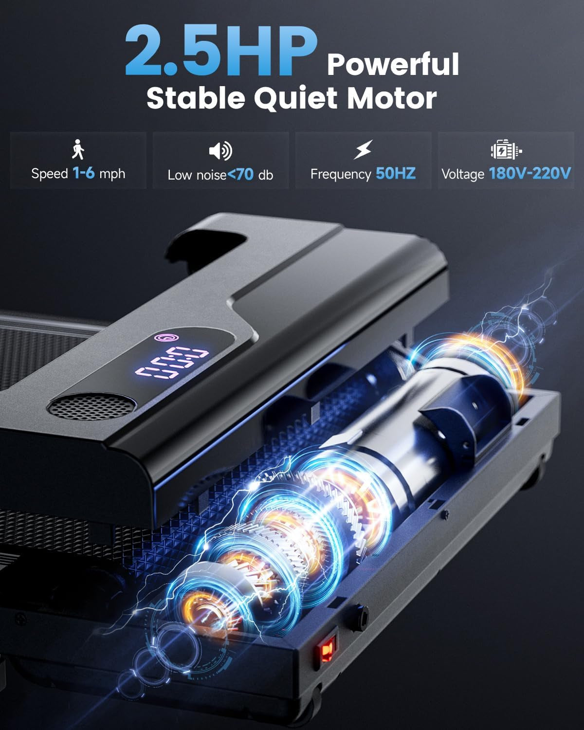 Walking Pad Treadmill for Home - Walking and Running Machine with Remote Quiet Lightweight