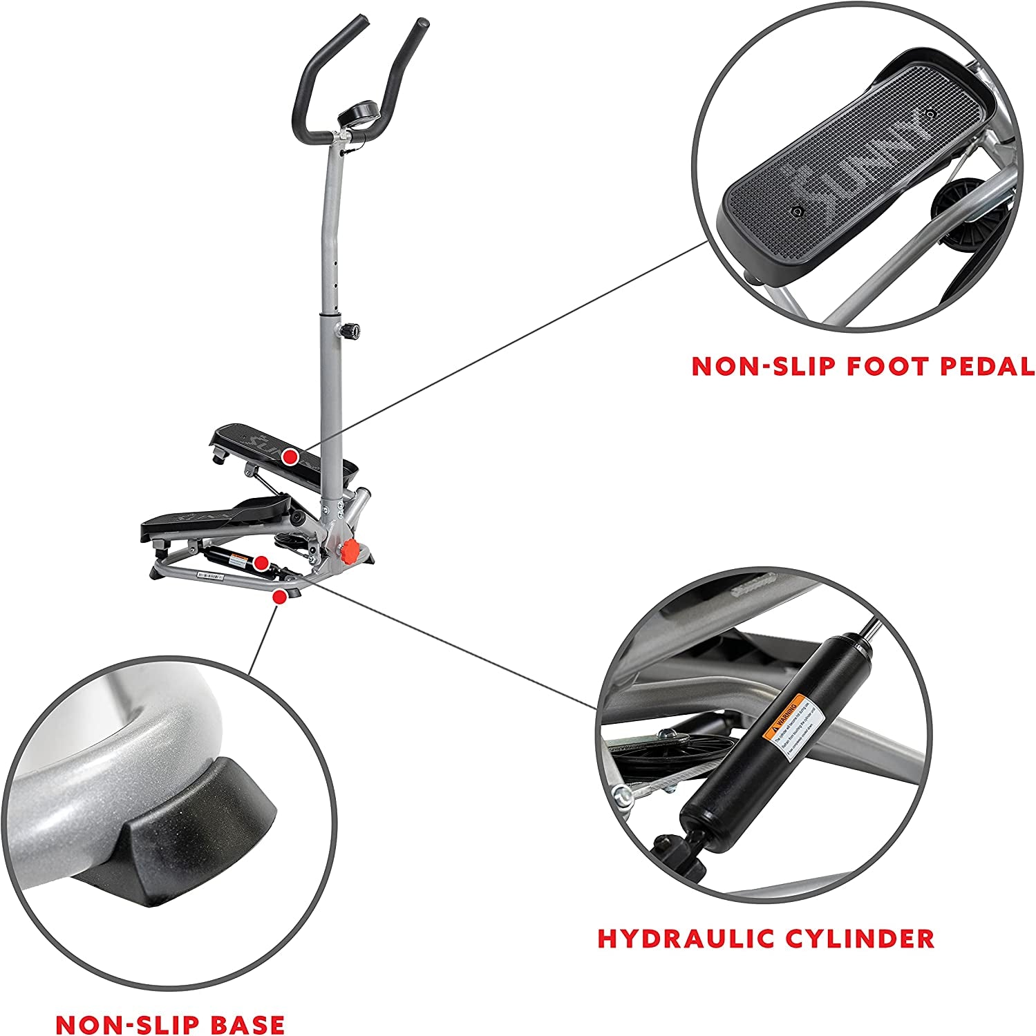 Sunny Health & Fitness Twist Stepper with Handlebar