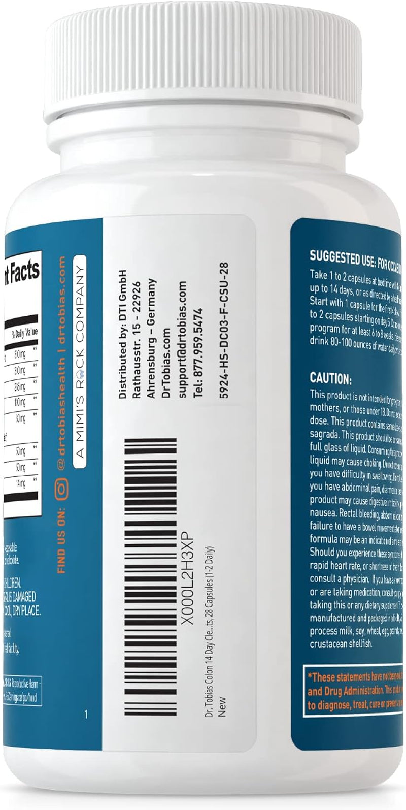 Dr. Tobias Colon Cleanse - Constipation Relief & Gut Health Support