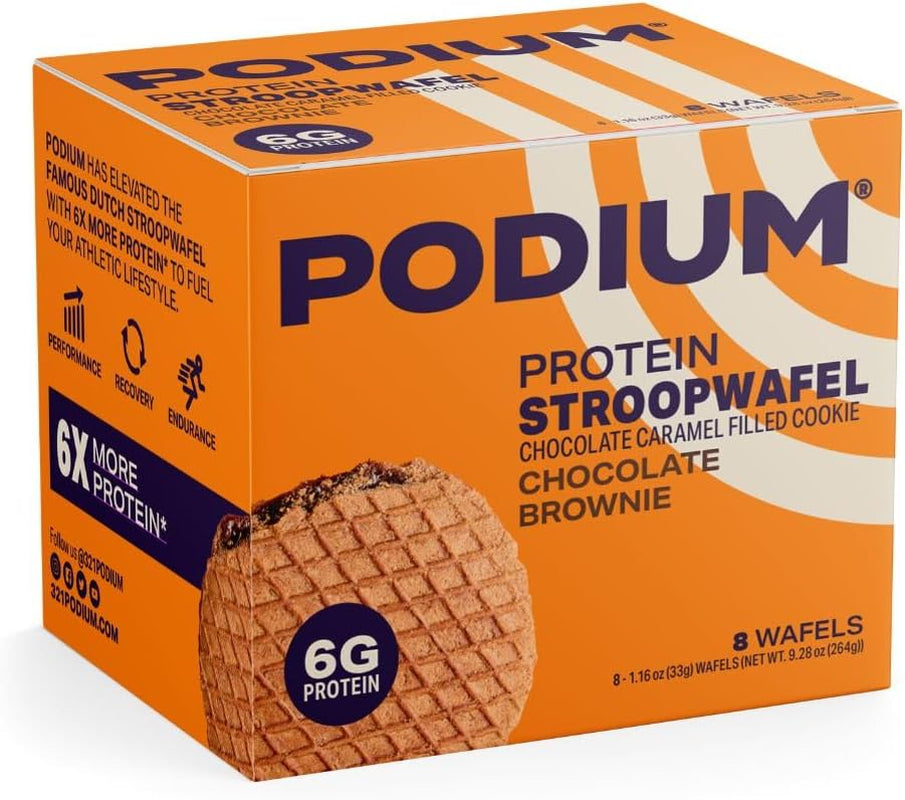 PODIUM Protein Stroopwafel 8 Count (Chocolate Brownie)