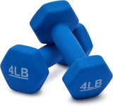 4 Pound Neoprene Dumbbell Hand Weights for Exercise