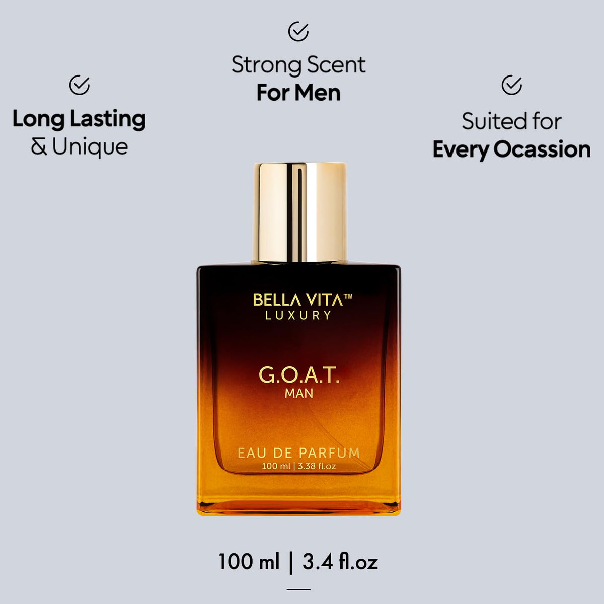 Bellavita Luxury Mens Gift Set & G.O.A.T. Man Perfume Combo | Perfume for Men with Bergamot, Lavender & Patchouli Oriental