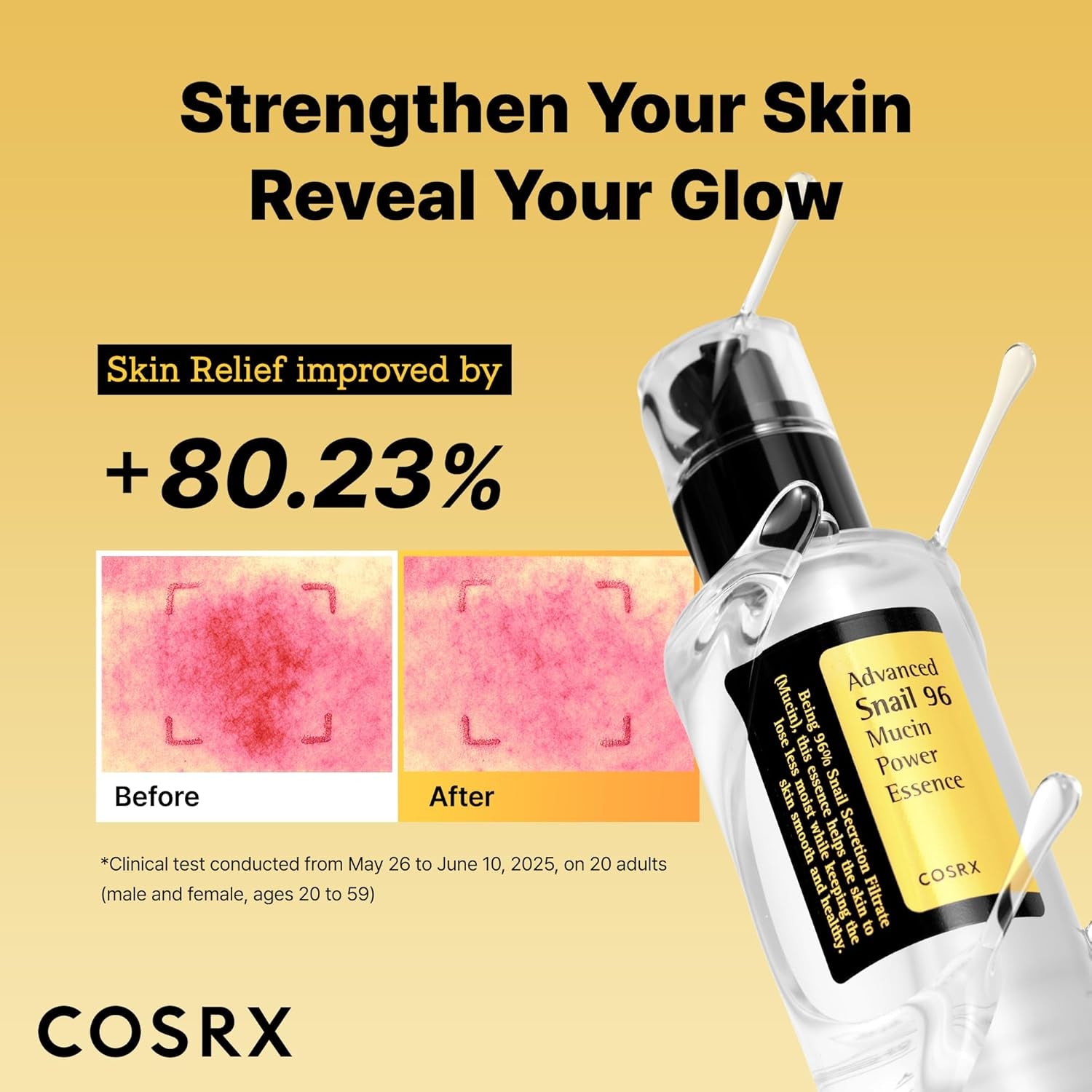 COSRX Snail Mucin 96% Repairing Serum, Hydrating Serum for Face
